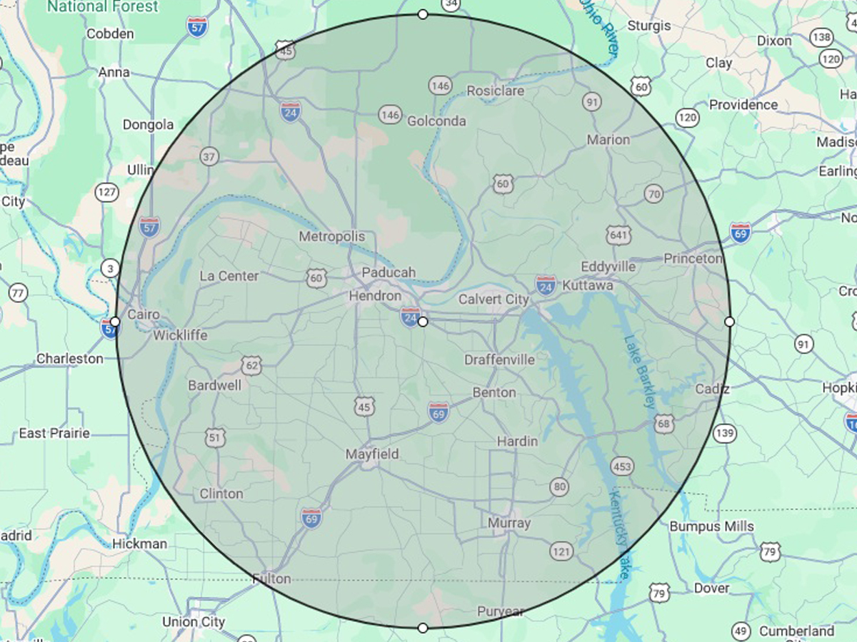 Top Notch Roofing & Exteriors Lowcountry Service Area Map
